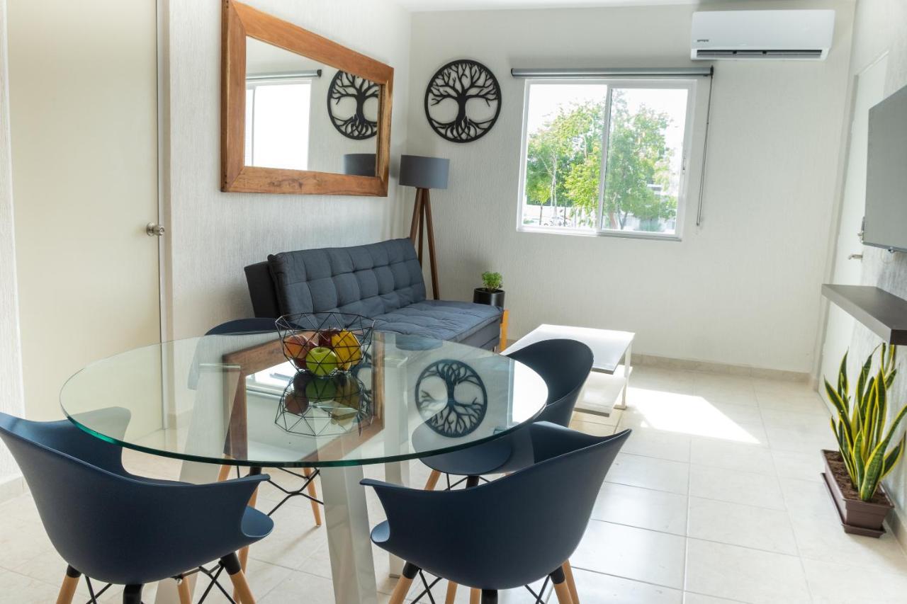 Ferienwohnung Depto 2 Rec. Con Vista A La Piscina En C. Privada Playa del Carmen Exterior foto